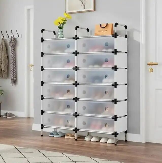 Étagère À Chaussures Modulable Avec Portes Transparentes – Rangement Moderne, Pratique Et Gain De Place (multicouleur Aléatoire)