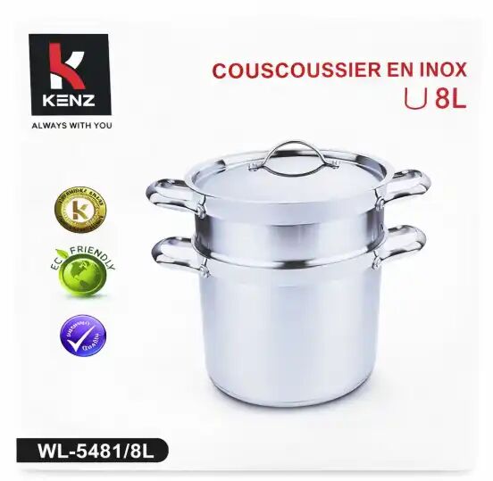 Couscoussier En Inox 8l – Cuisson Traditionnelle Et Polyvalente