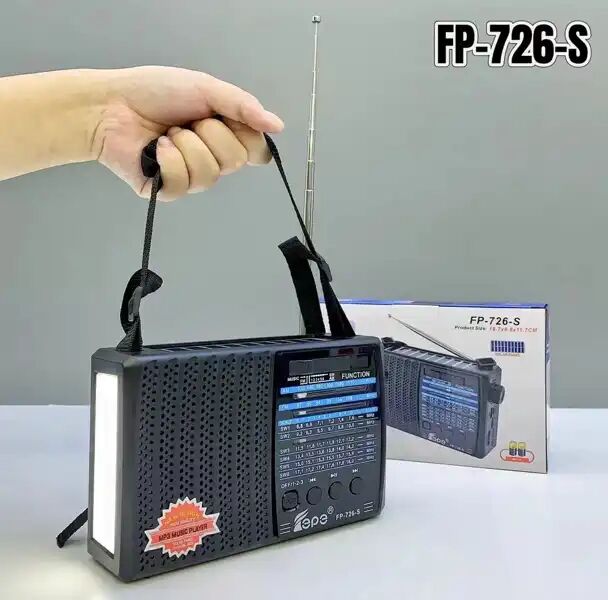 Haut-parleur Portable Fp-726-s – Radio Am/fm/sw, Bluetooth, Subwoofer Et Énergie Solaire