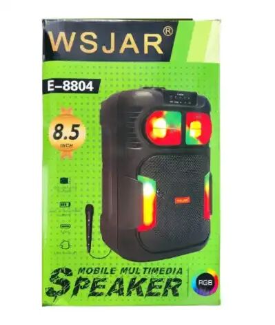 Wsjar P-8804 – Enceinte Multimédia Mobile Bluetooth Avec Radio Fm Et Batterie Rechargeable thumbnail 4
