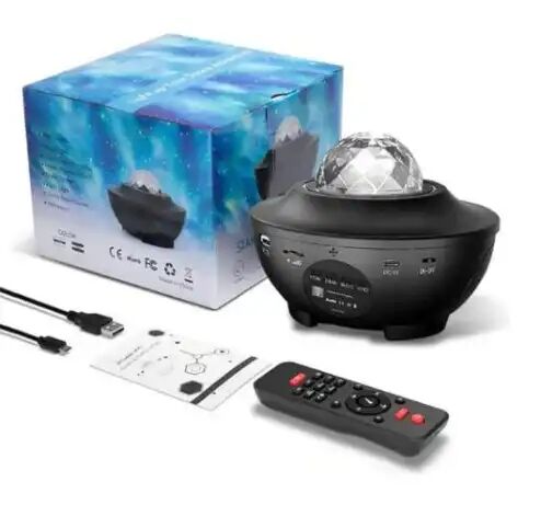 Projecteur Galaxie Étoilée Avec Télécommande – Veilleuse Led Et Haut-parleur Bluetooth thumbnail 2