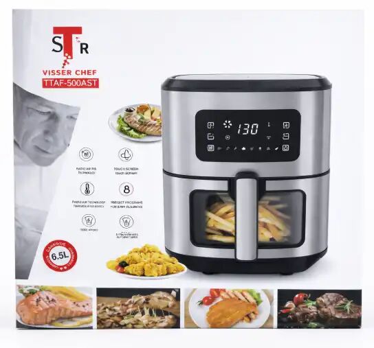  Friteuse Air Fryer 6.5l Tisser Chef – Cuisson Sans Huile, Grande Capacité