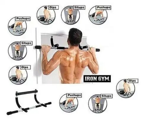 Barre De Traction Multi-fonction Multi-positions – Barre Fixe Pour Musculation À Domicile thumbnail 2