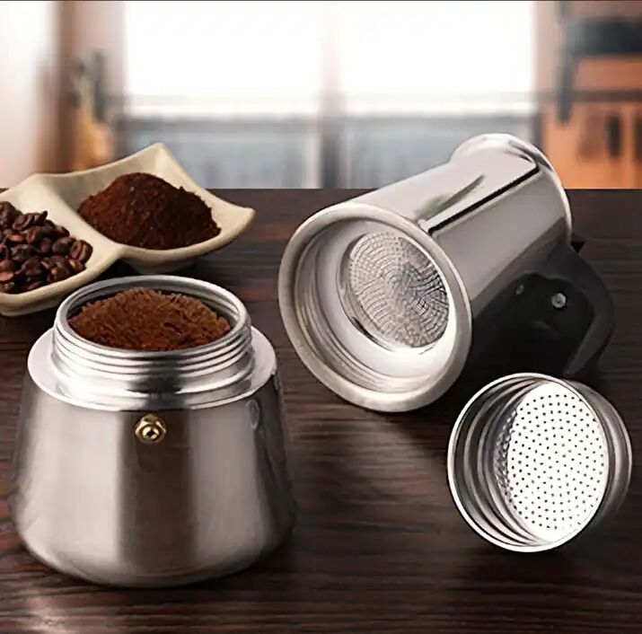 Cafetière À Expresso Traditionnelle– Acier Inoxydable – 9 Tasses