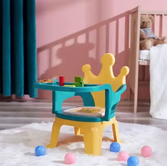 Chaise Bébé Multifonction Avec Plateau – Design Couronne