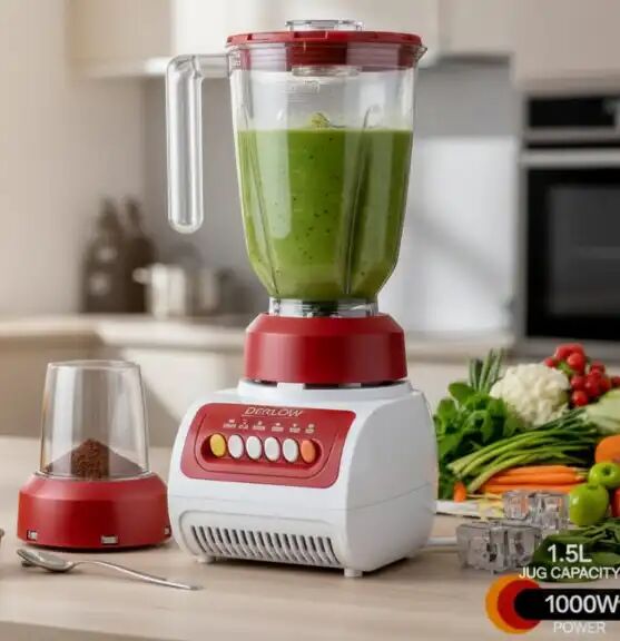 Blender De Cuisine Multifonctionnel 1,5 L – 1000w Avec Moulin À Épices (couleur Aléatoire)