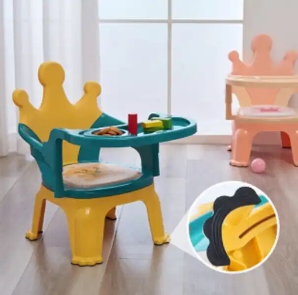 Chaise Bébé Multifonction Avec Plateau – Design Couronne thumbnail 3