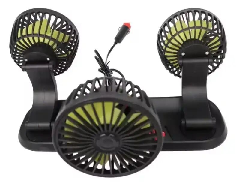 Ventilateur De Voiture Usb Triple Tête – Rotation 360° – Refroidissement Puissant