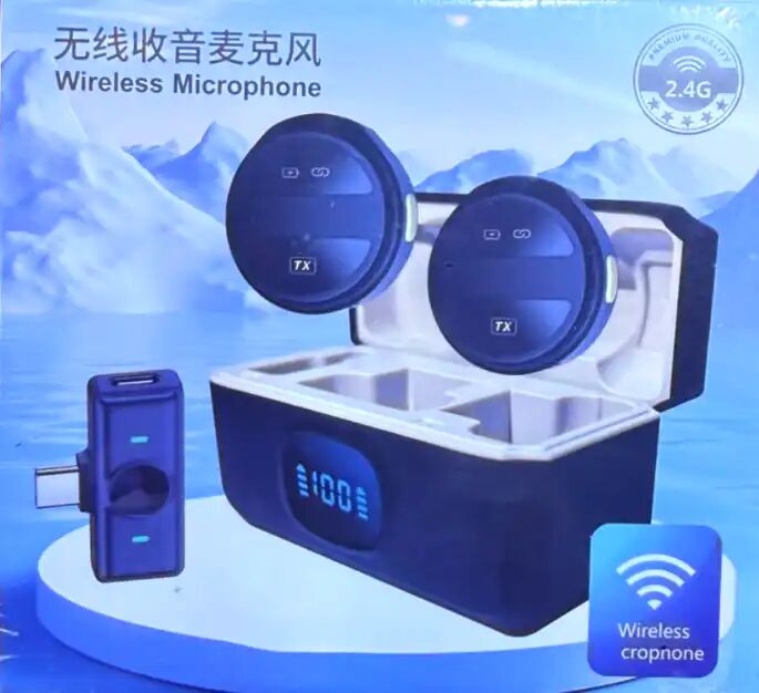 Microphone Sans Fil 3 En 1 Magnétique À Double Réduction De Bruit – Compatible Iphone, Ipad, Type-c & Micro-usb