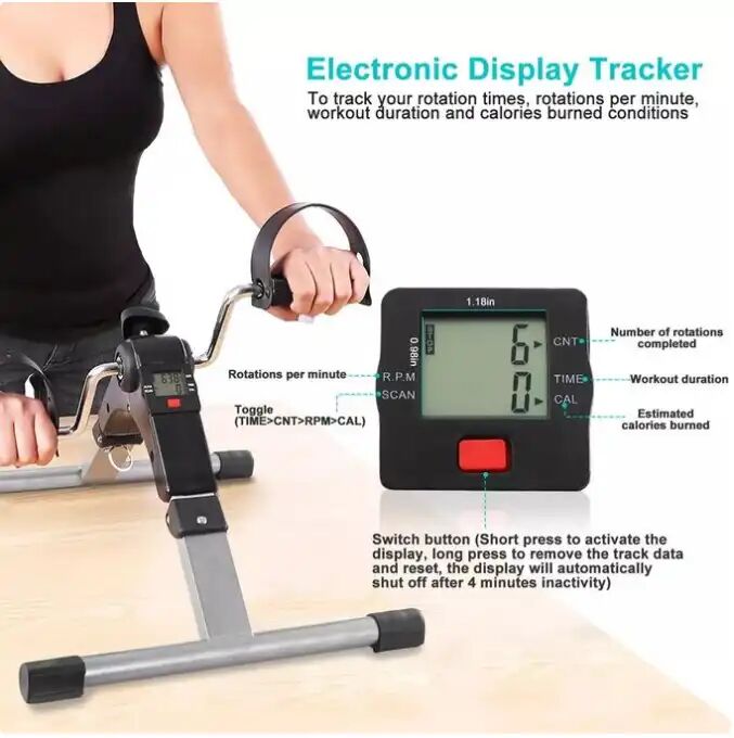 Mini Vélo D’exercice Pédalier Portable – Bras & Jambes – Écran Lcd thumbnail 3