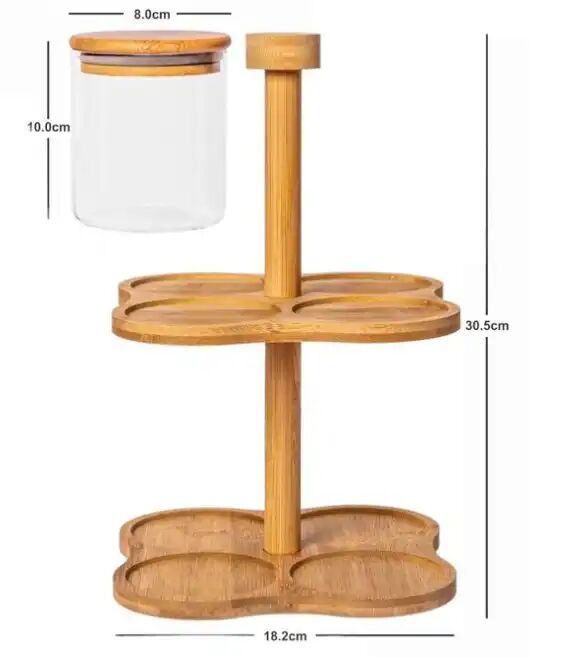 Set De Bocaux Rotatifs En Verre Borosilicate – Élégance Et Organisation Pour La Cuisine thumbnail 1