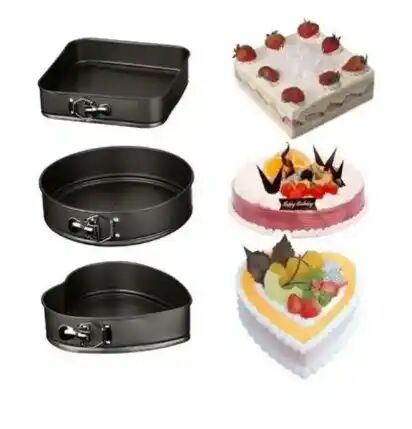 Lot De 3 Moules À Gâteau En Acier Inoxydable – Anti-adhésif – Cuisson Homogène thumbnail 3