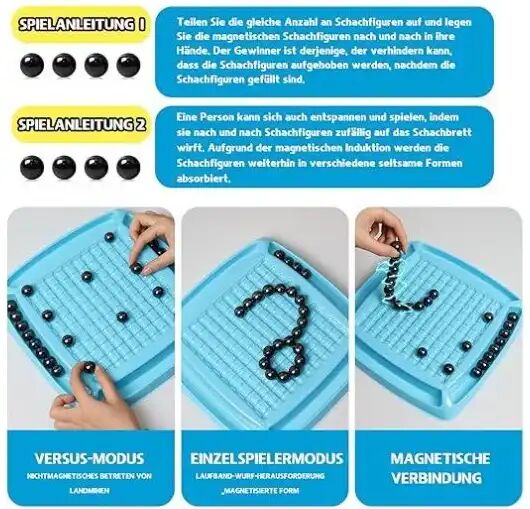 Échiquier Magnétique Compact – Jeu De Société Interactif Et Logique Pour Enfants Et Adultes