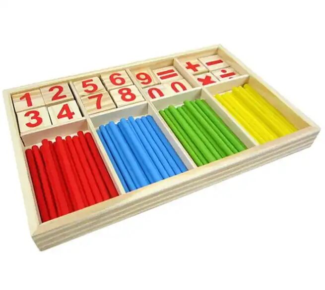 Bâtons De Calcul Mathématique En Bois – Jeu Éducatif D’apprentissage Des Nombres Pour Enfants