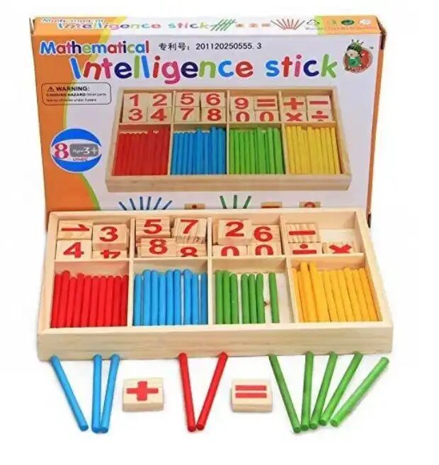 Bâtons De Calcul Mathématique En Bois – Jeu Éducatif D’apprentissage Des Nombres Pour Enfants