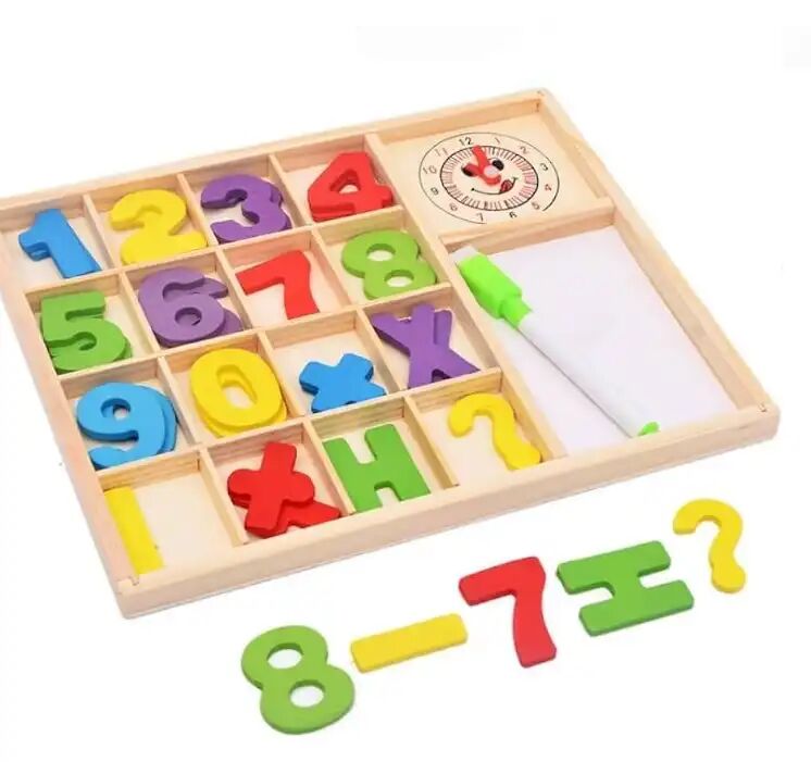 Jeu Éducatif En Bois Pour Enfants – Apprentissage Des Nombres, Calcul Et Bâtonnets De Comptage Avec Tableau Blanc thumbnail 4