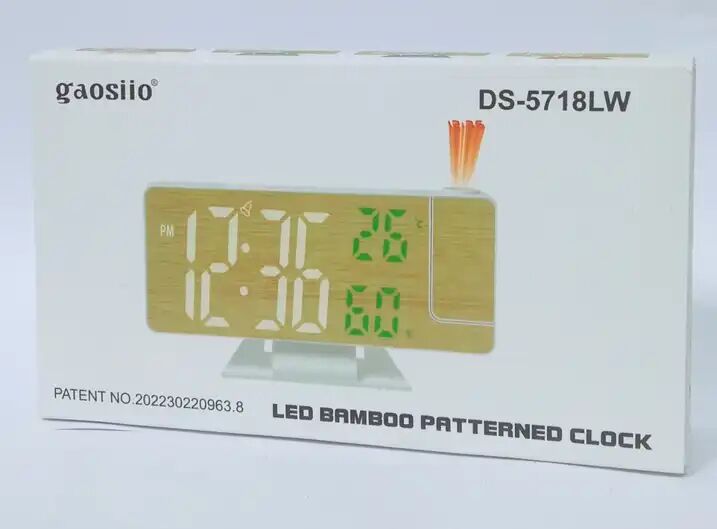 Réveil LED à Projection – Heure et Température thumbnail 4