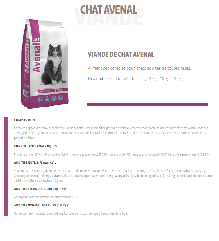 Avenal Cat Viande