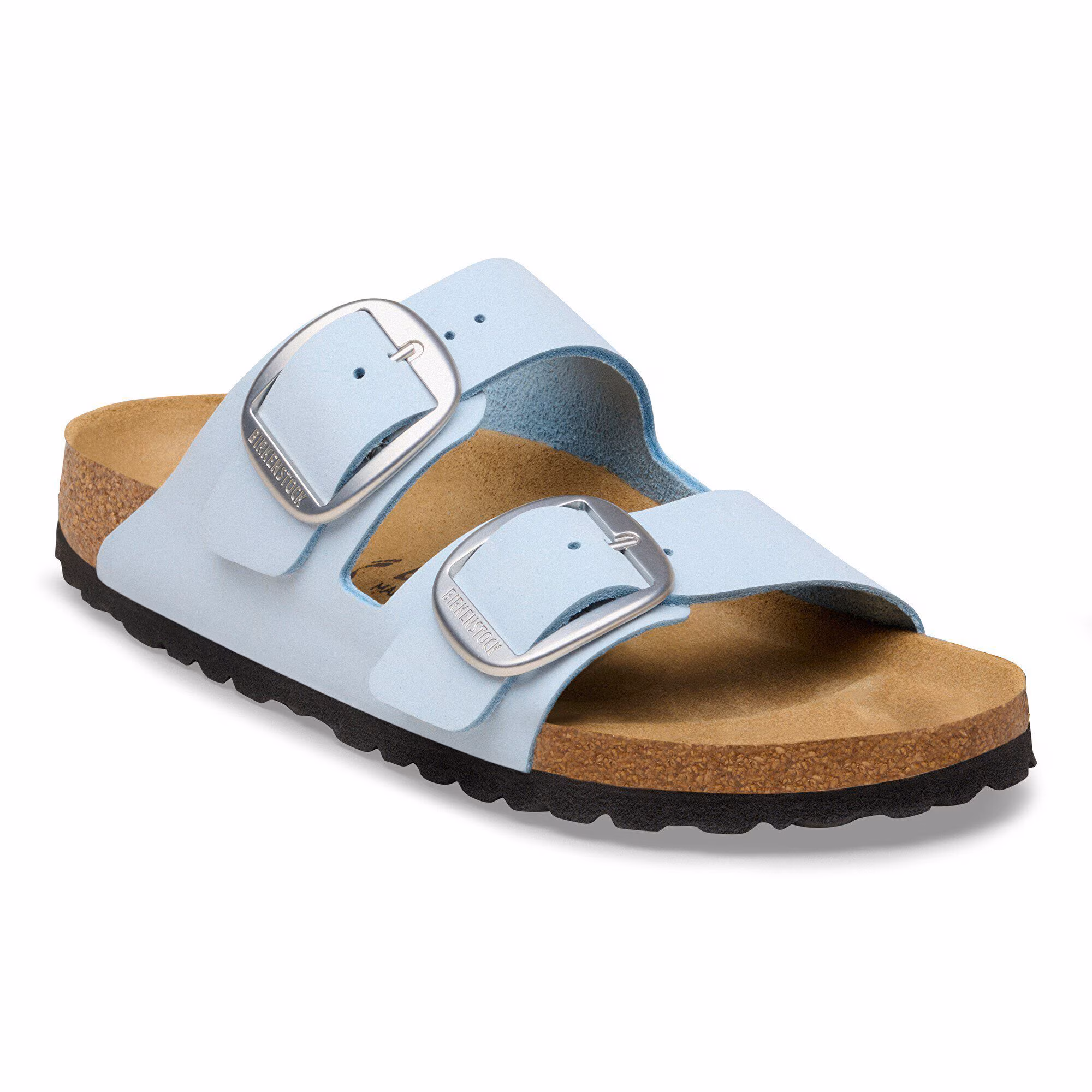 Arizona Big Buckle Nubuck Leather Baby Blue Narrow