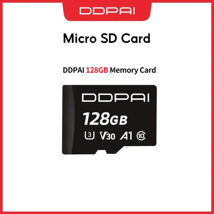 Ddpai Carte Mémoire Microsd 128go – Haute Vitesse U3 V30 A1 Pour Dashcam & 4k