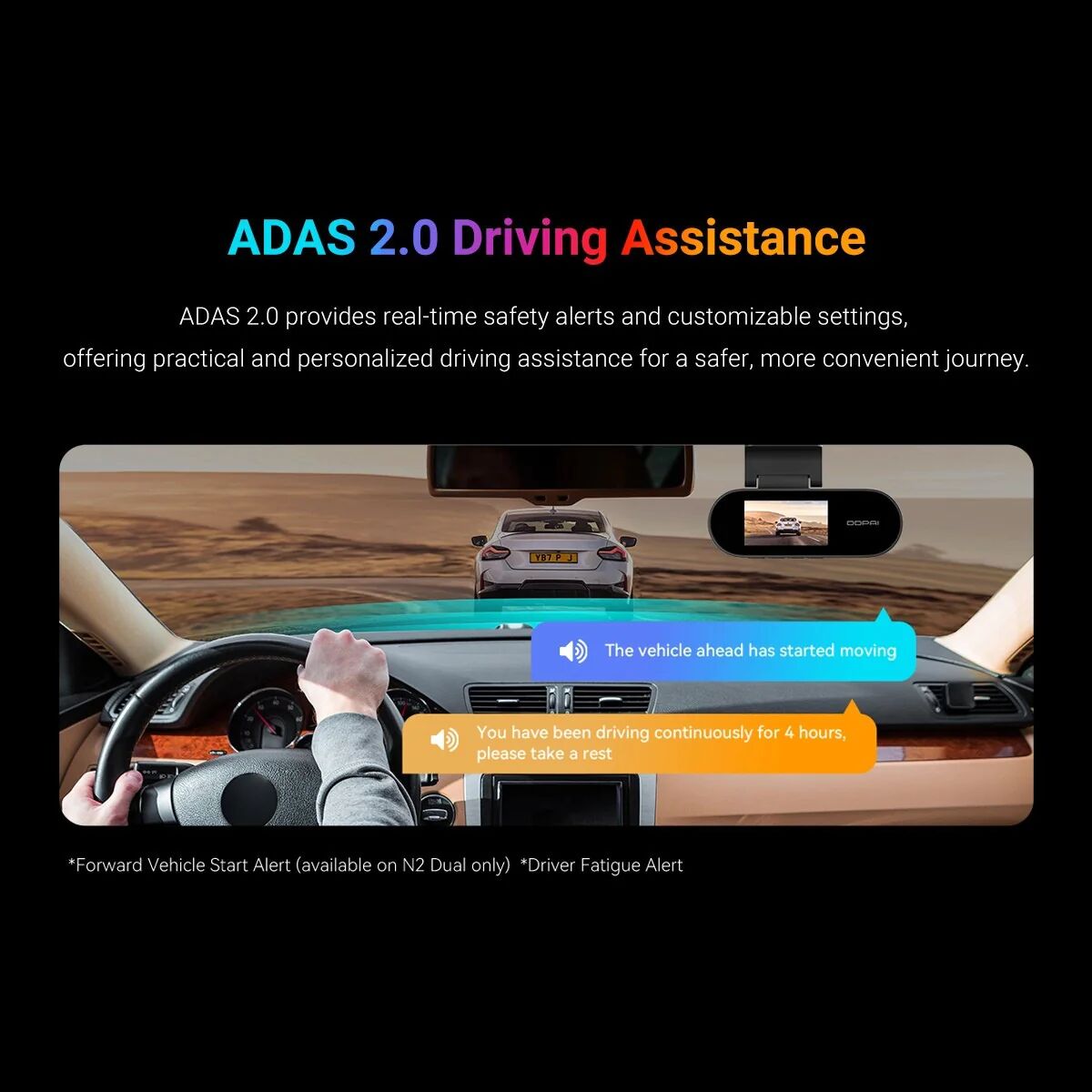 Ddpai N2 Dual 2k Dash Cam – Caméra Voiture Avant & Arrière Avec Super Condensateur Et Nightvis 2.0