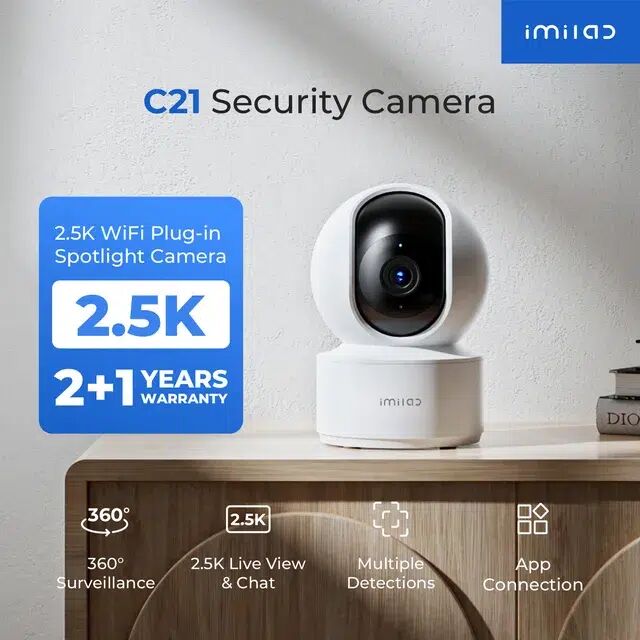 Caméra De Sécurité Ip Imilab C21 – Wifi 2k, Vision Nocturne, Détection Intelligente