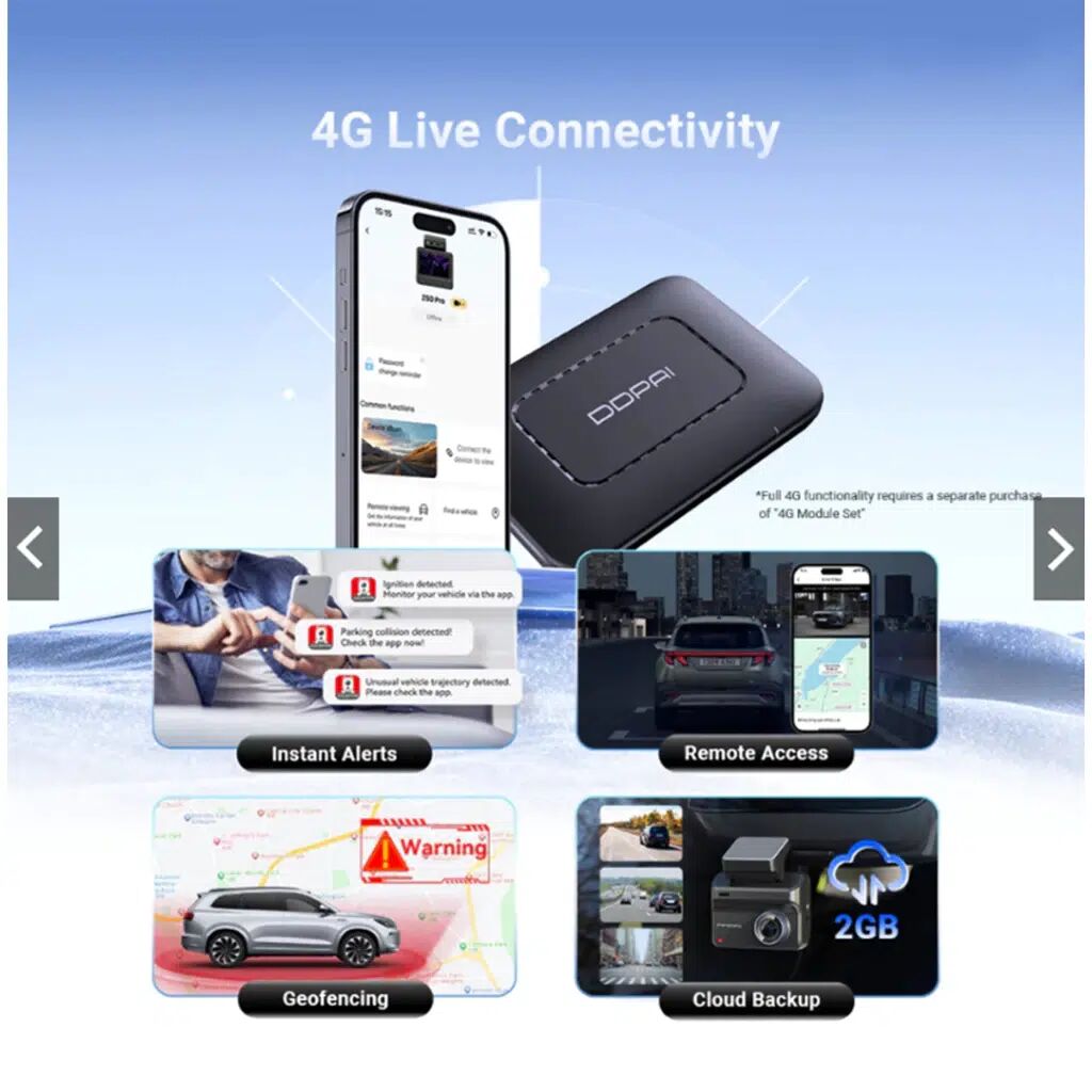 Ddpai Z50 Pro Dual 4g – Caméra Avant + Arrière Avec Suivi En Direct
