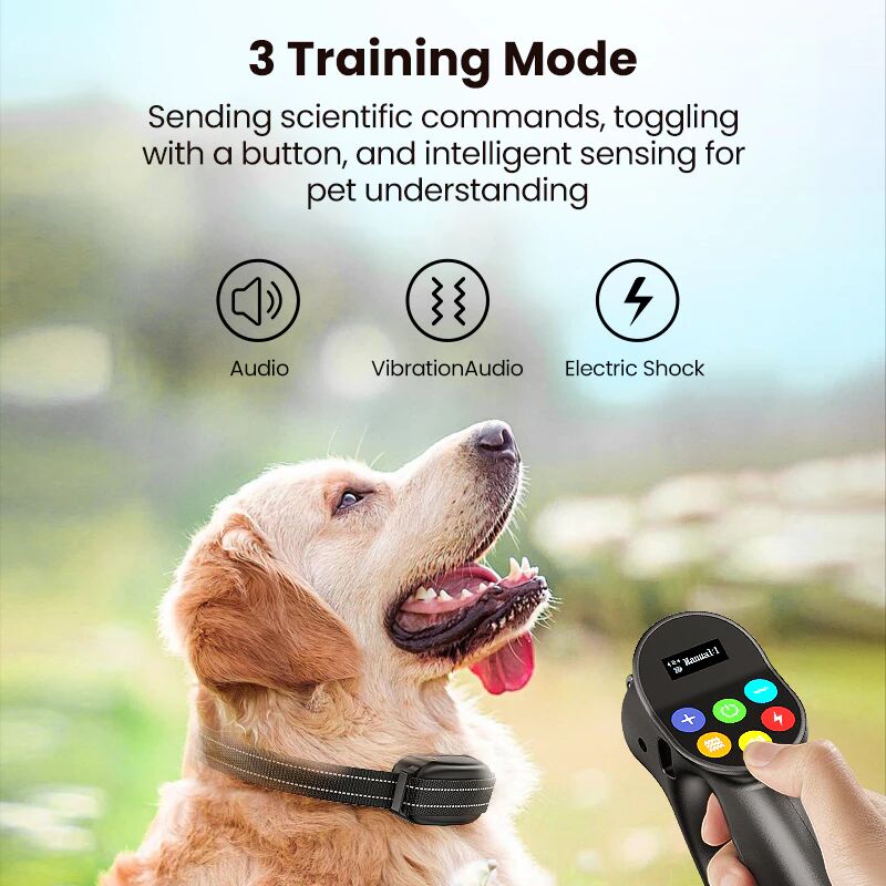 Collier De Dressage Rojeco 500m + Laisse – Télécommande Étanche & Nouvelles Fonctionnalités ! thumbnail 3