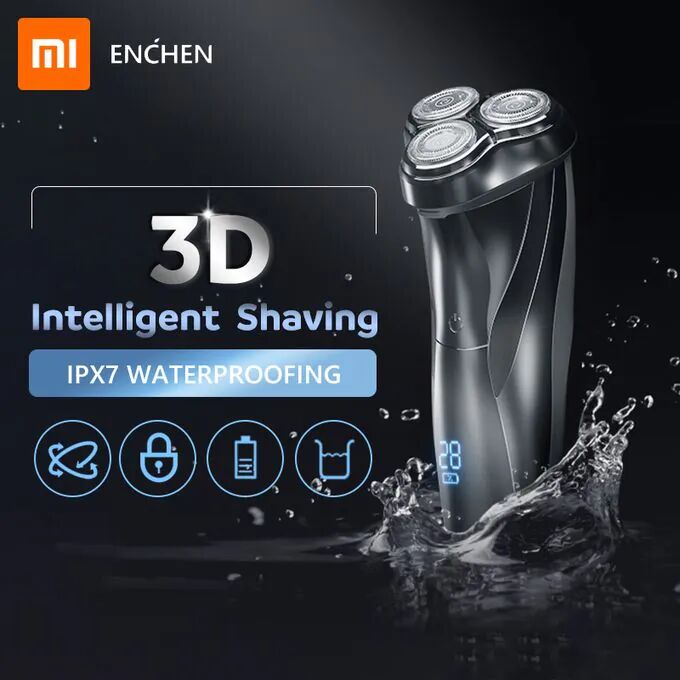 Enchen Blackstone 3 Rasoir Électrique Ipx7 Flottant 3d Étanche Rechargeable