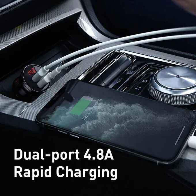 Baseus Chargeur De Voiture Double Usb 4,8a 24w, Charge Rapide