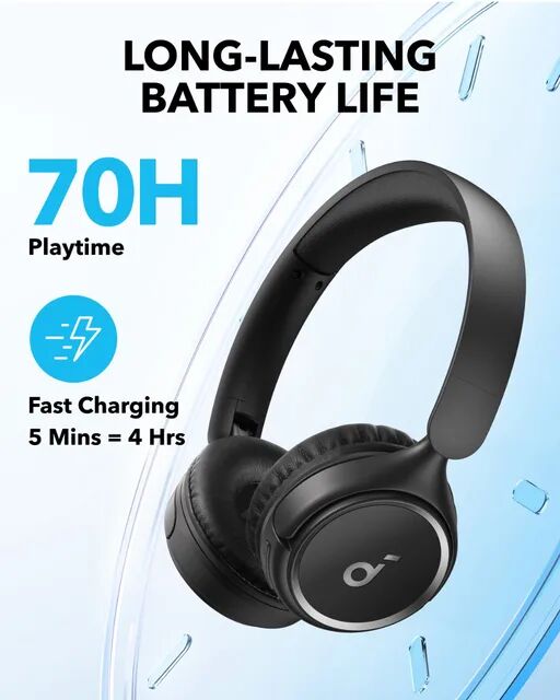 Anker Soundcore H30i Noir – Casque Bluetooth Sans Fil Avec 70h D’autonomie