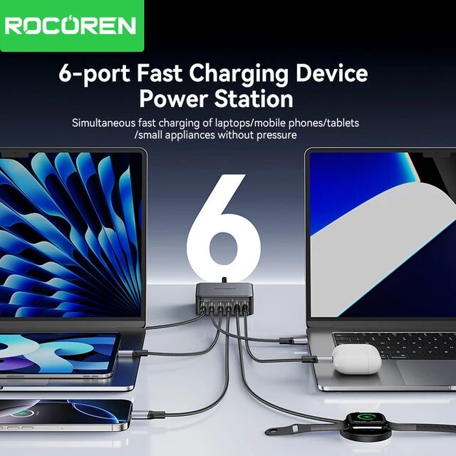 Rocoren Chargeur Rapide 200w - Charge Ultra Puissante & Sécurisée thumbnail 4