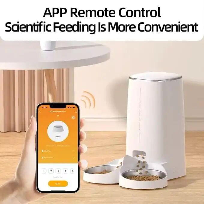 Rojeco 4l Distributeur Automatique De Nourriture Pour Animaux Domestique, 2,4 G Wifi