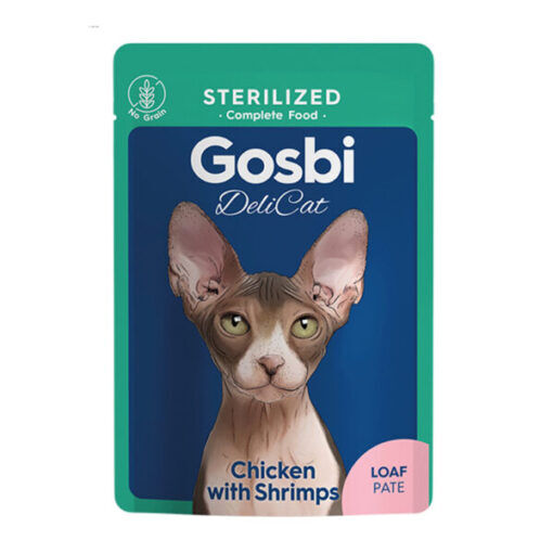 Gosbi Delicat Au Poulet & Crevette Loaf Aliment Complet Pour Chat Stérilisé