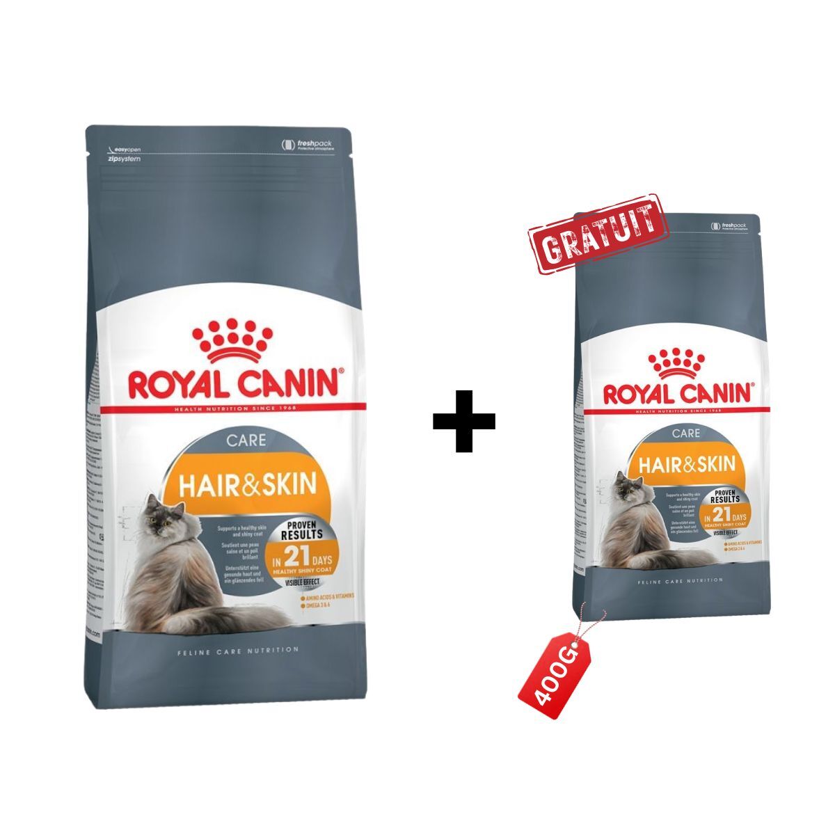 Royal Canin Hair &amp; Skin 33 2kg + 400g Offert
