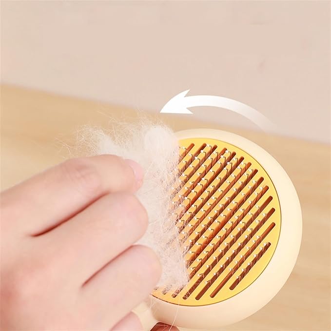 Brosse Dépilatoire Pour Animaux De Compagnie, Autonettoyant Pour Chiens Et Chats Avec Dents De Massage thumbnail 4