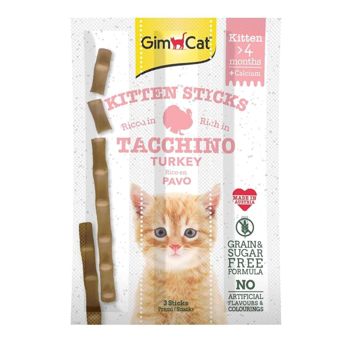 Kitten Stick Turkey Calcium 3x3g