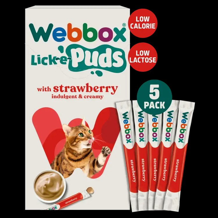Friandises Chat Lick-e-puds – Fraise 5 Pack