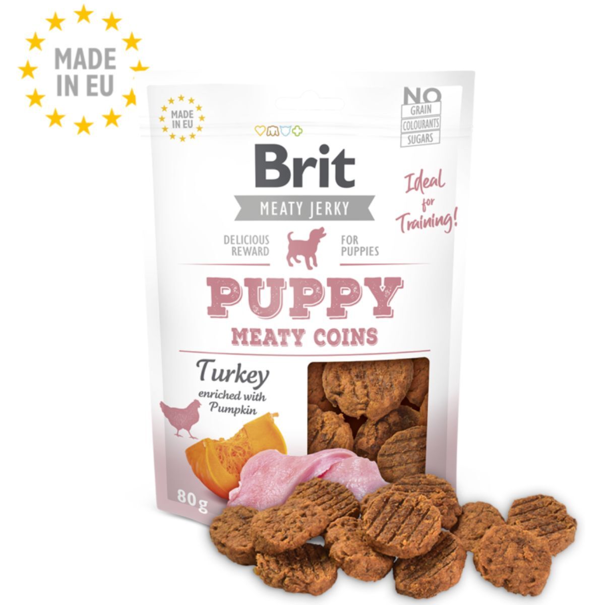 Brit Jerky Pièces De Viande Pour Chiot À La Dinde 80 G
