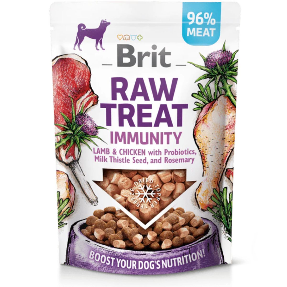 Immunité. Friandise Et Garniture Lyophilisée. Agneau & Poulet, 40 G