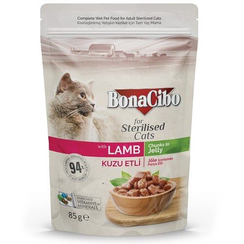 Premium Morceaux En Gelée Pour Chat Sterilisé À L’agneau