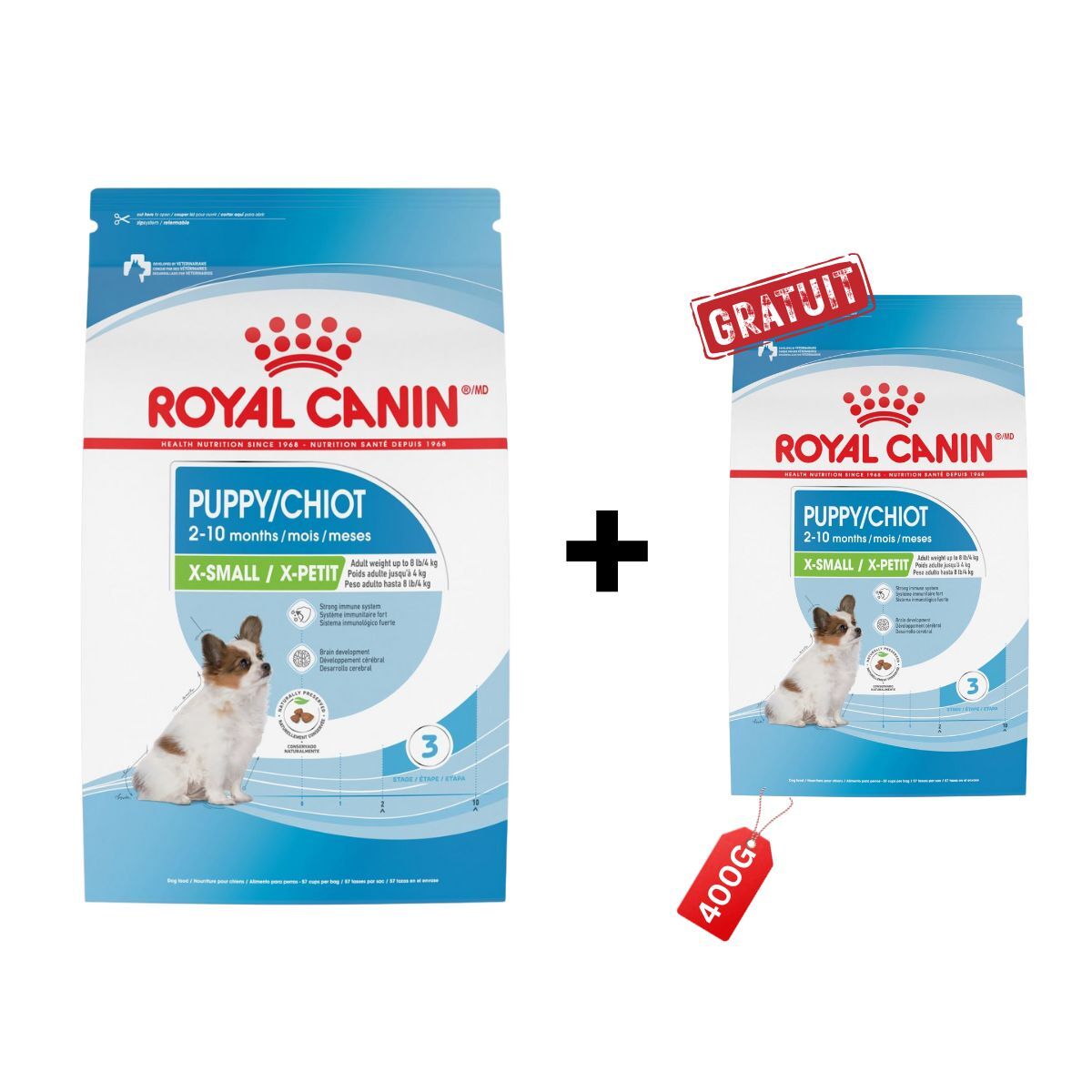 X-small Puppy 1.5kg + 400g Offerte