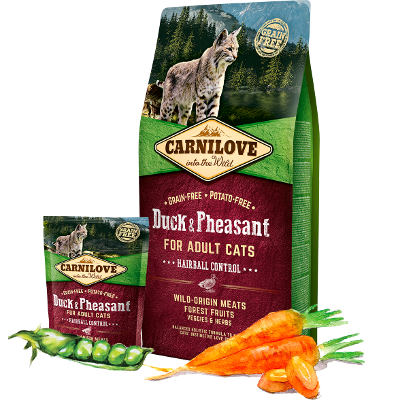 Croquettes Cat Hairball Control Duck And Pheasant (canard Et Faisan) 2kg