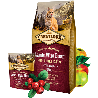 Croquettes Cat Sterilised Lamb And Wild Boar (chat Sétrilisé Agneau Et Sanglier) 2kg