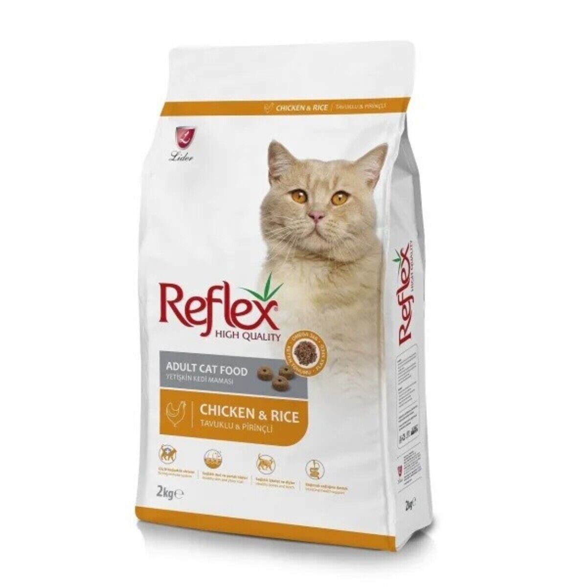 Reflex Croquettes Pour Chat Adulte Avec Poulet Et Riz 2 Kg
