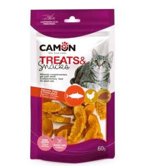 Camon Friandises Pour Chats Saumon, Poulet Et Patate Douce