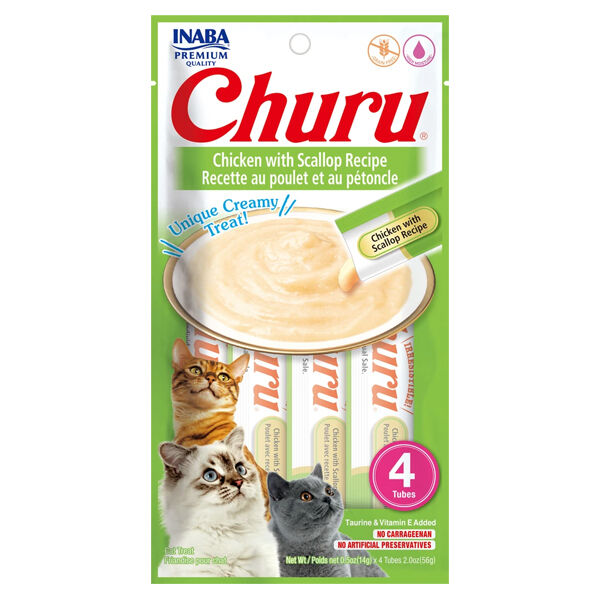 Churu Recette Au Poulet Et Au Pétoncle 56g Pour Chats