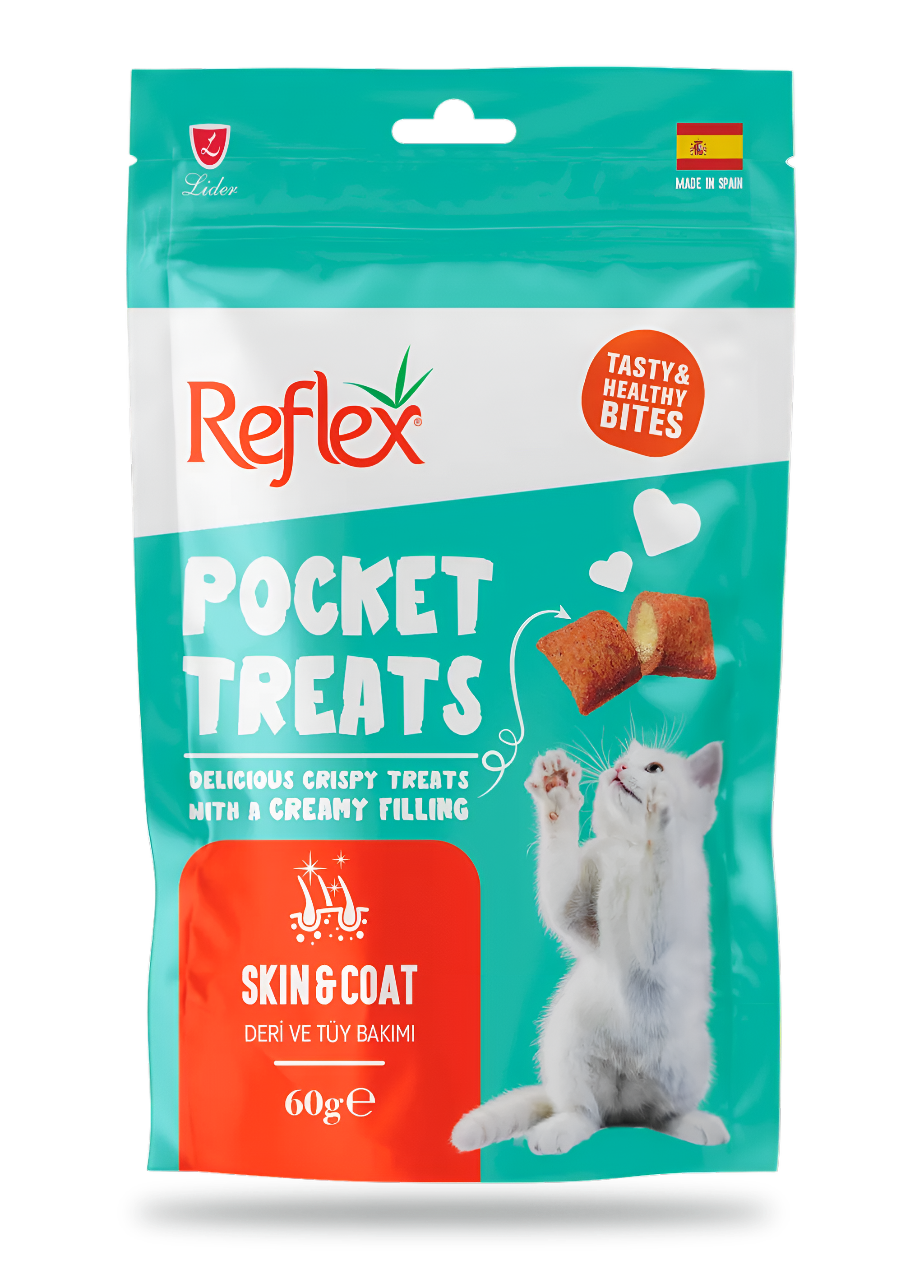 Pocket Treats Skin & Coat Pour Chat 60g
