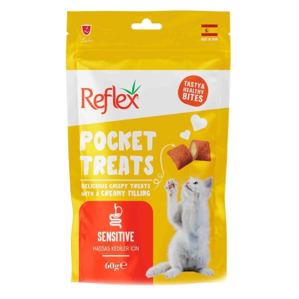 Réflexe Friandises Pocket Treats Gâteries Sensibles Pour Chats 60 Gr