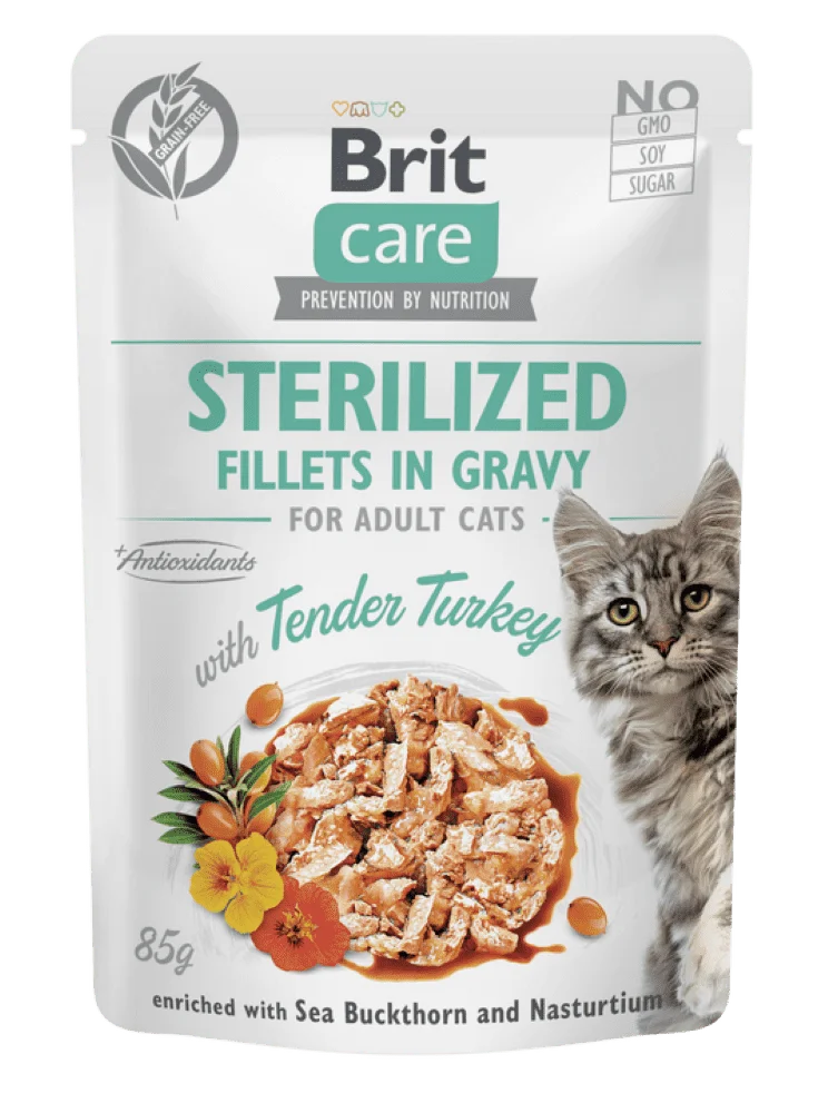 Cat Sterilized. Fillets In Gravy With Tender Turkey